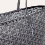 Goyard Artois Tote MM Grey Goyardine Canvas & Chevroches Calfskin Palladium Hardware - Image 3